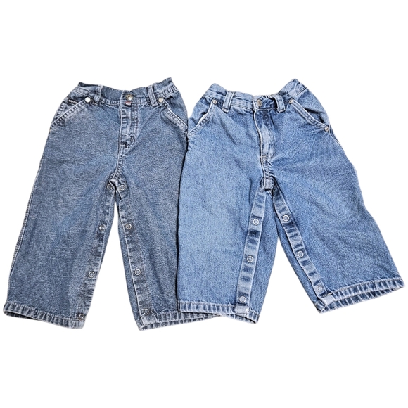 99' Vtg Lot of 2 Baby Boy Jeans – Nautica & Old Navy Sz 12-18M 100% Cotton - Picture 1 of 15